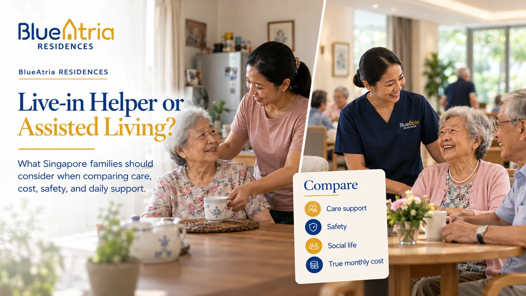 Cover image for blog post: Assisted Living vs a Live-In Helper at Home: An Honest Comparison