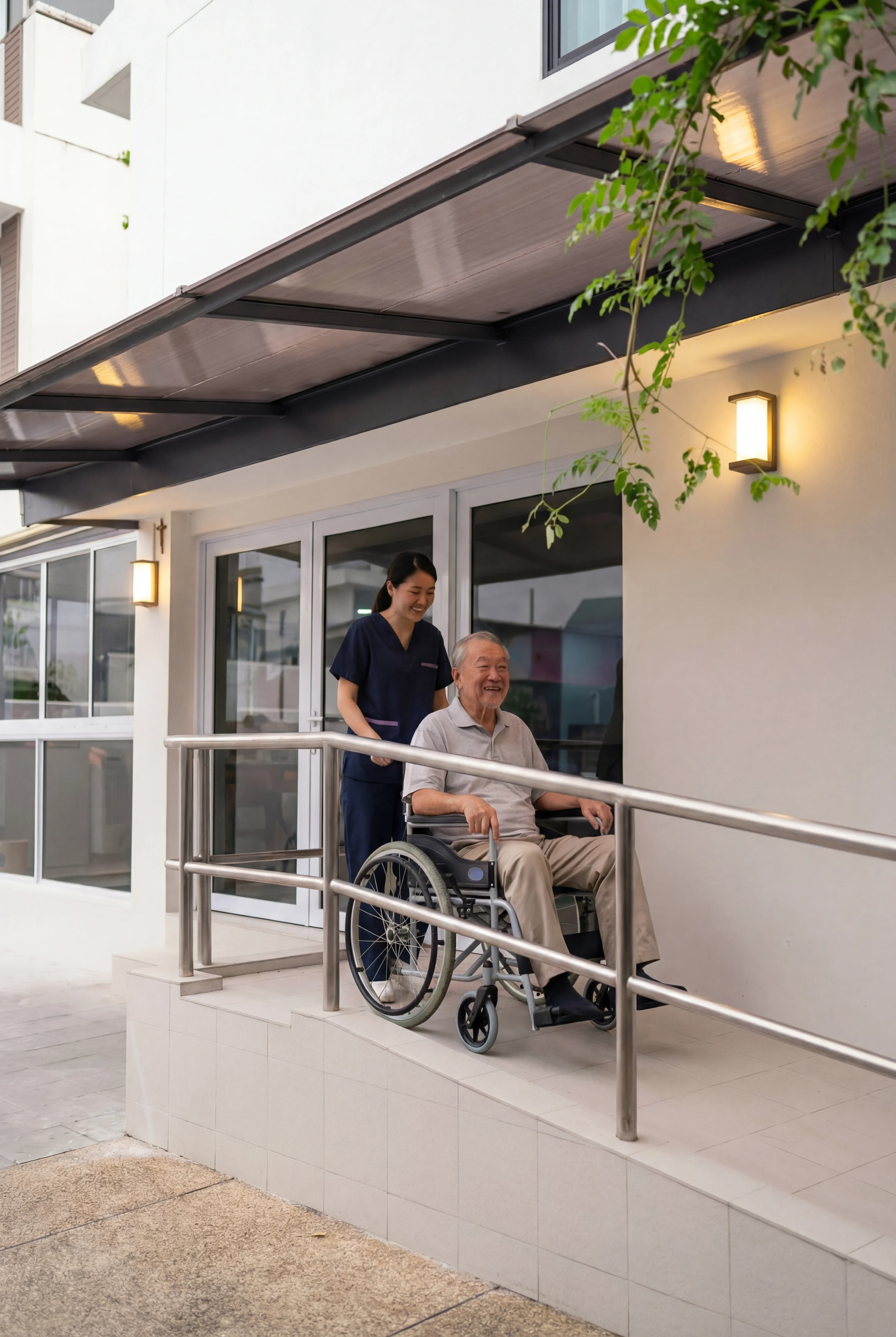 Blue Atria caregiver providing daily personal support — a genuine alternative to a nursing home